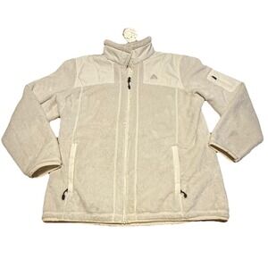 Nike Women's ACG Jacket Vintage Full Zip Sherpa Fleece White Size XL